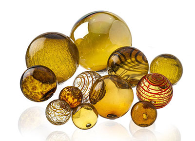 Glass Balls - Amber