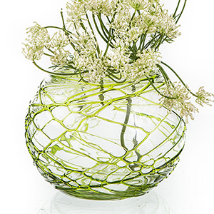 Fish Bowl Vase - Lime 8 inch