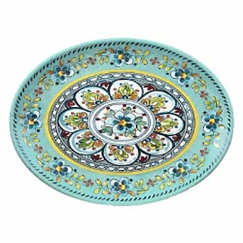 Madrid Turquoise Le Cadeaux 16" Platter