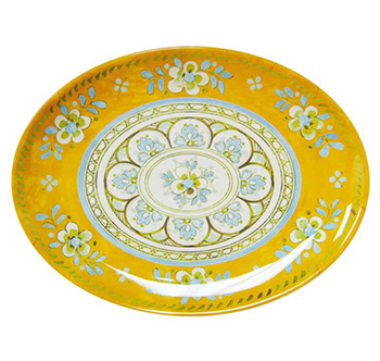 Le Cadeaux Madrid Yellow 16" Platter