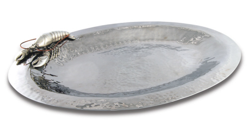 Hammered Tray -  Lobster