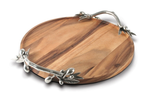 Wood Tray - Olive (Round)